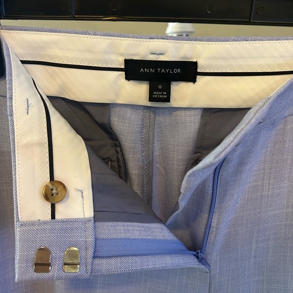 Ann Taylor Light Blue Double-Breasted Blazer and Pants Set - Picture 2 of 12